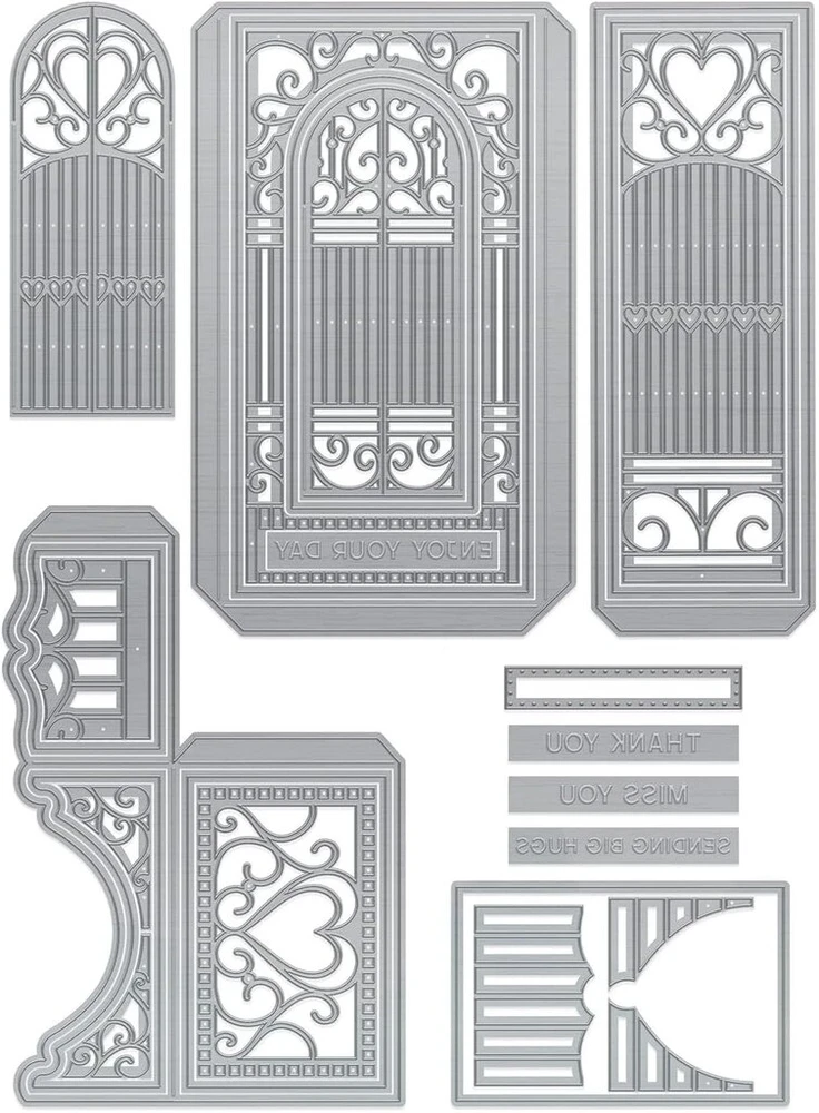 Tonikas Studios Gatefold Shadow Frame Box iškirtimo formelių rinkinys - 26 formelės, 158 mm x 96 mm