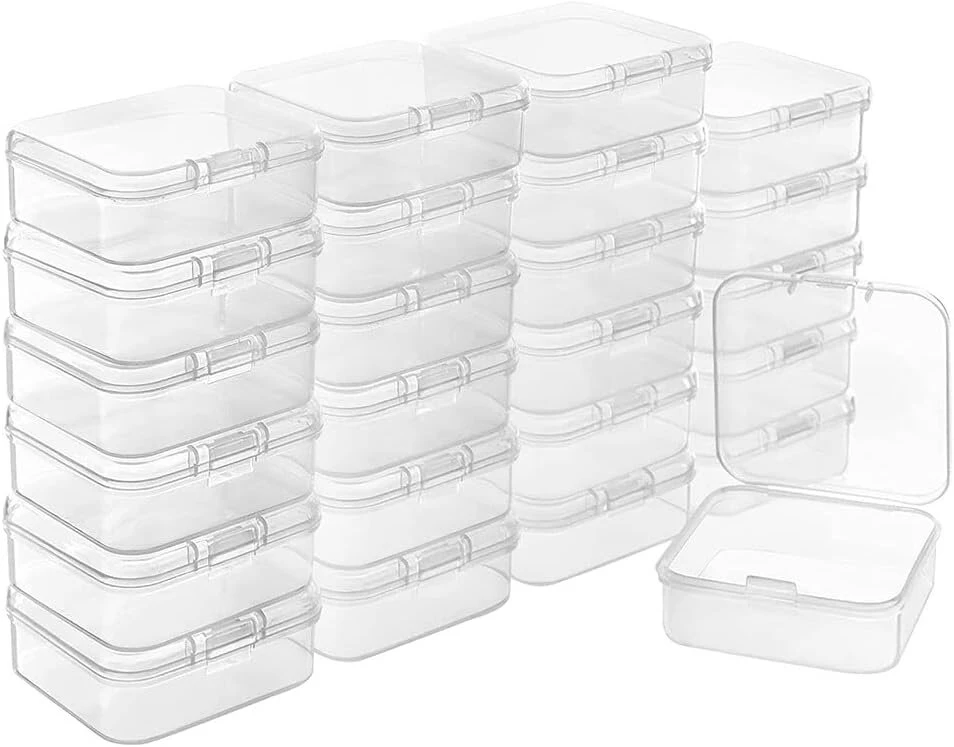 Toulifly dėžutė daiktams, 10 mini talpų rinkinys, dėžutės daiktams, permatomos dėžutės daiktams, daugiafunkcinė dėžutė daiktams, smulkiems daiktams ir kitiems rankdarbių projektams