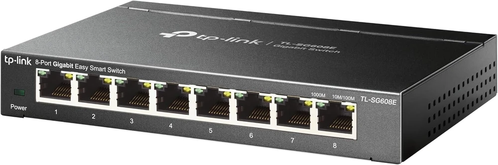 Tp-link tl-sg608e 8 prievadų gigabitinis easy smart valdomas tinklo jungiklis (plug and play, metalinis korpusas, qos, igmp snooping, vlan, centralizuotas valdymas, energiją taupantis)