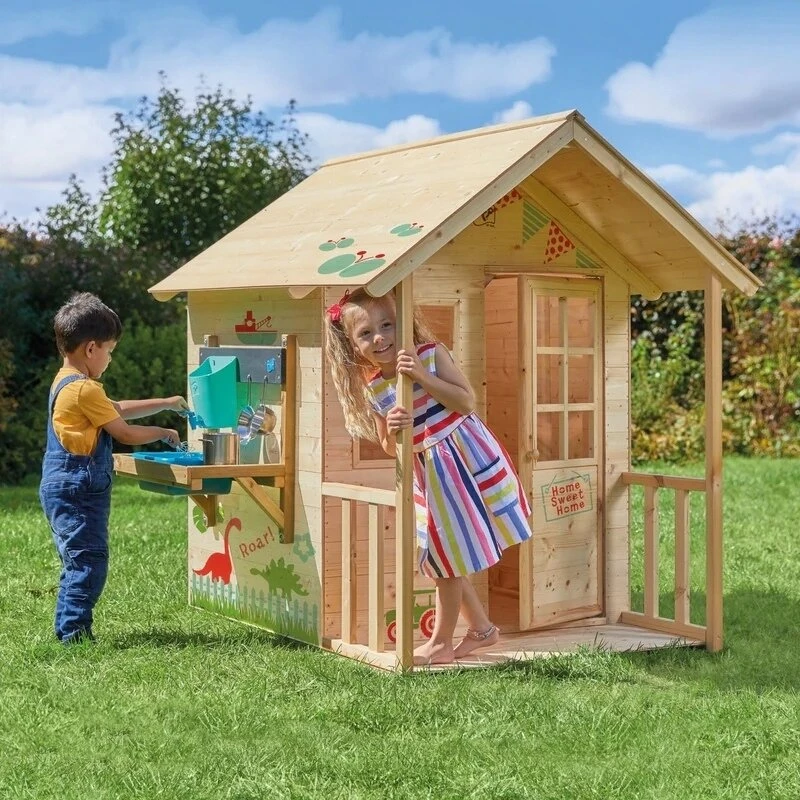 Tp toys medinis sodo namelis vaikams su virtuve ir veranda sodui