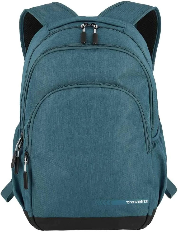 Travelite rankinio bagažo kuprinė, dydis L, atitinka Iata rankinio bagažo matmenis, Kick Off bagažo serija: praktiška kuprinė atostogoms ir sportui, 45 cm, 22 litrai, 006918, petrol spalvos, Rucksack L (45 cm/22 litrai)