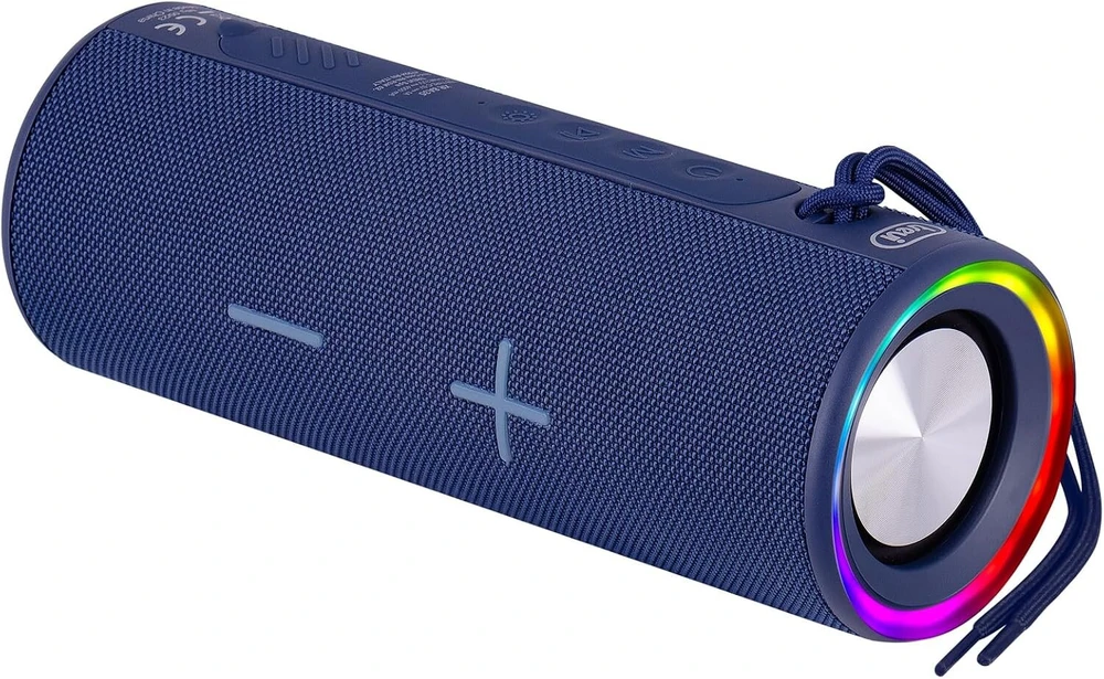 Kompiuterio kolonėlės Trevi Xr 8a35 20w nešiojama stiprinama kolonėlė su bluetooth, Tws funkcija, Usb, Micro Sd, Aux-in, Ipx4 atsparumu vandeniui, įkraunama baterija per Usb Type-c, mėlyna