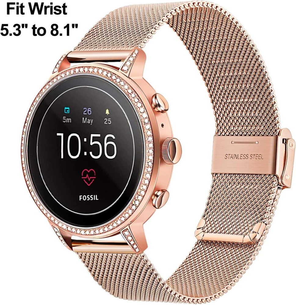Trumirr pakaitinis dirželis, skirtas 36 mm daniel wellington laikrodžiui, 18 mm tinklinio pynimo nerūdijančio plieno laikrodžio dirželis, skirtas huawei watch 1st/fit honor s1, asus zenwatch 2 1.45 colio wi502q, withings activité/pop/steel hr 36 mm
