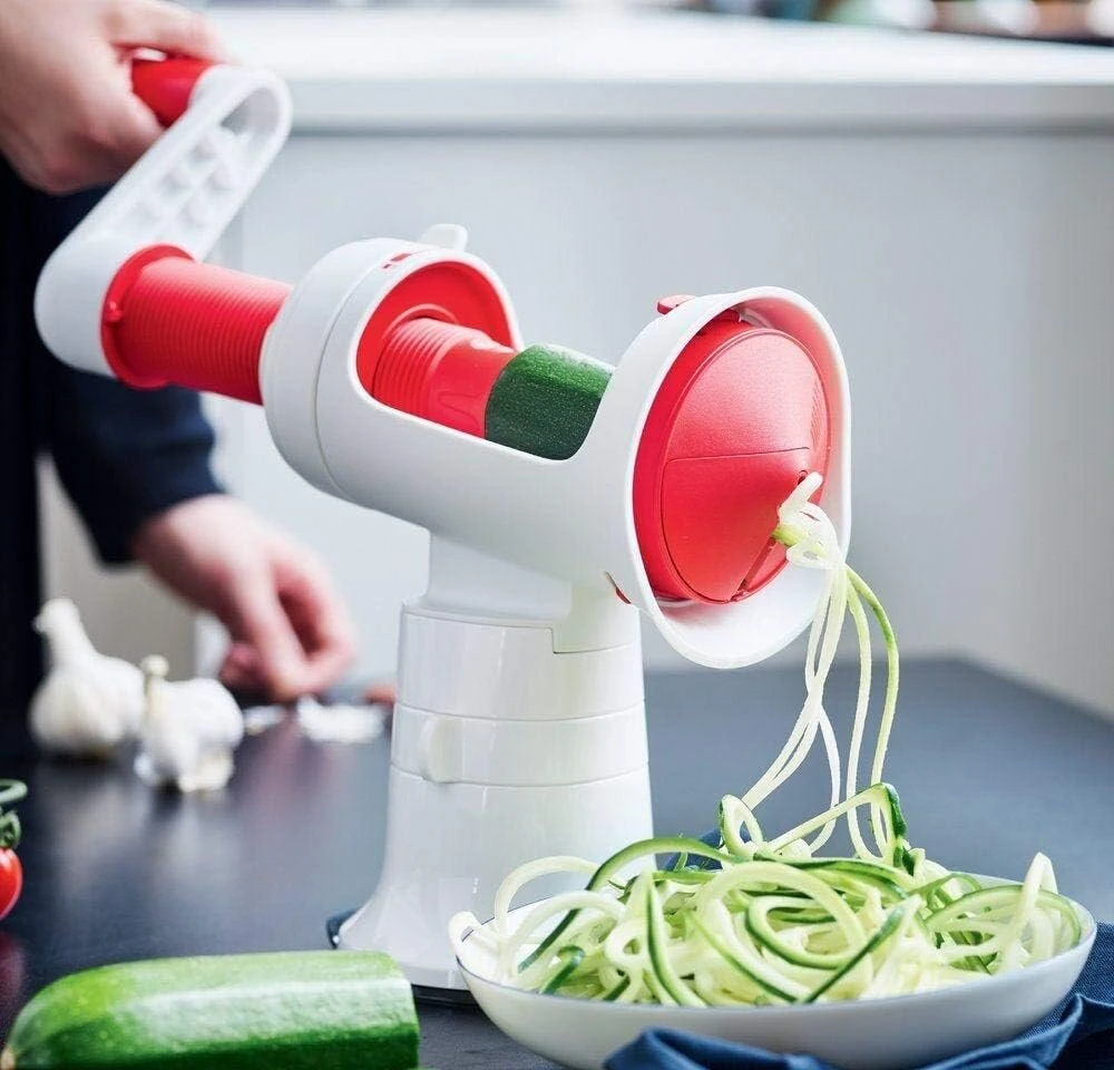 Tupperware Spiralizer Fusion Master spiralinis pjaustytuvas su Master System pagrindu, nerūdijantis plienas