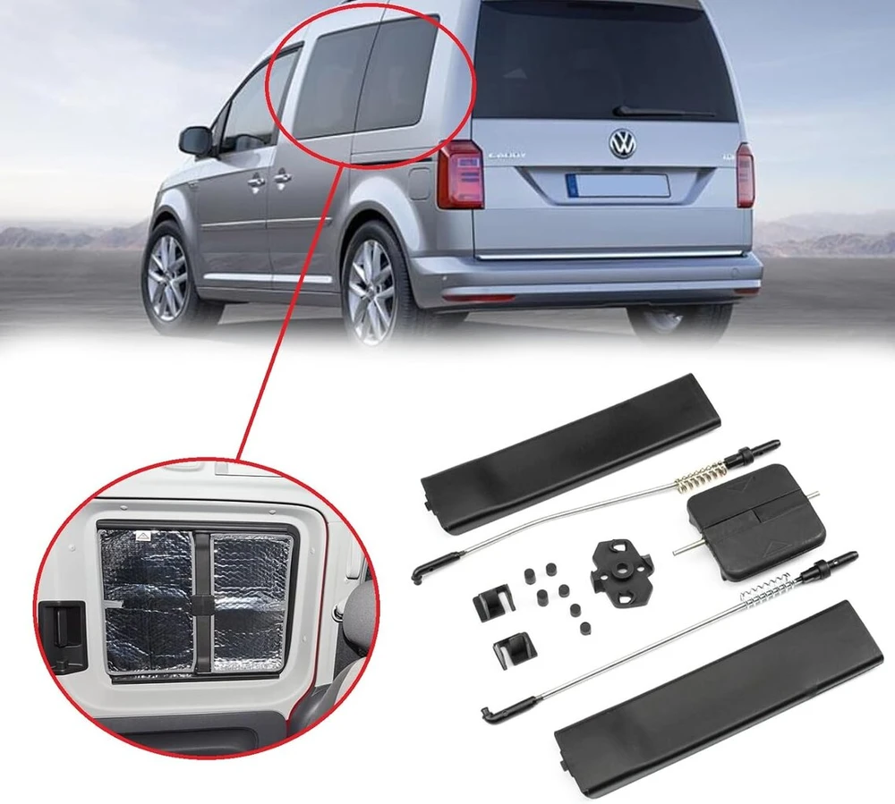 Twowinds šoninio stumdomo lango remonto komplektas, suderinamas su vw caddy iii mk3 (2003-2014) 2k0847790, 2k0847789 lango rankena