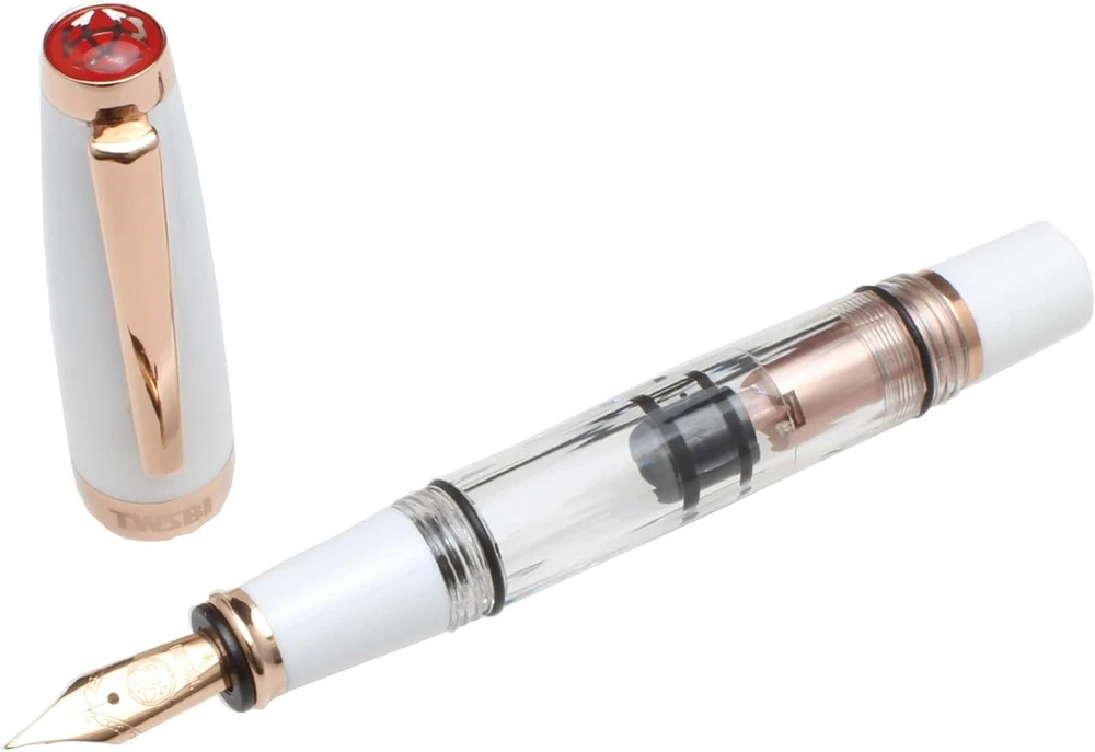 Twsbi M7448300 Diamond Mini Rosegold Ii plunksnakotis Stub 1.1 Baltas