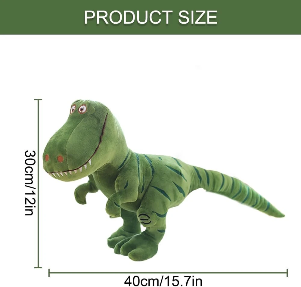 Tyrannosaurus pliušinis žaislas, pliušinis dinozauras Tyrannosaurus Rex, 40 cm mielas imituojantis minkštas žaislas, Tyrannosaurus Rex, dinozauro pliušinis žaislas, dovana vaikams, mergaitėms, berniukams