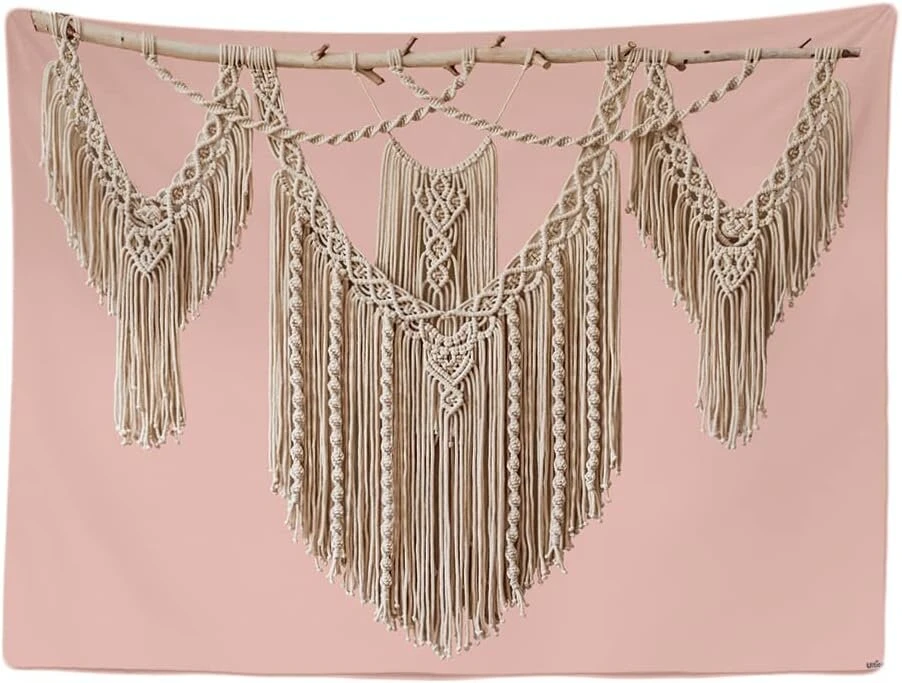 Ulticool - macrame virvės gobelenas sienų dekoracija - gobelenas - 200 x 150 cm - didelis gobelenas - plakato dekoracija - dovana mergaitei berniukui - dekoracija - antklodė - audinys - paveikslas