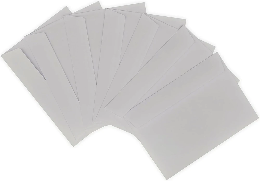 Umschlag 50 A5 mail - C5 baltas popierius 90g dydis 162 x 229 mm baltas vokas su lipnia juostele