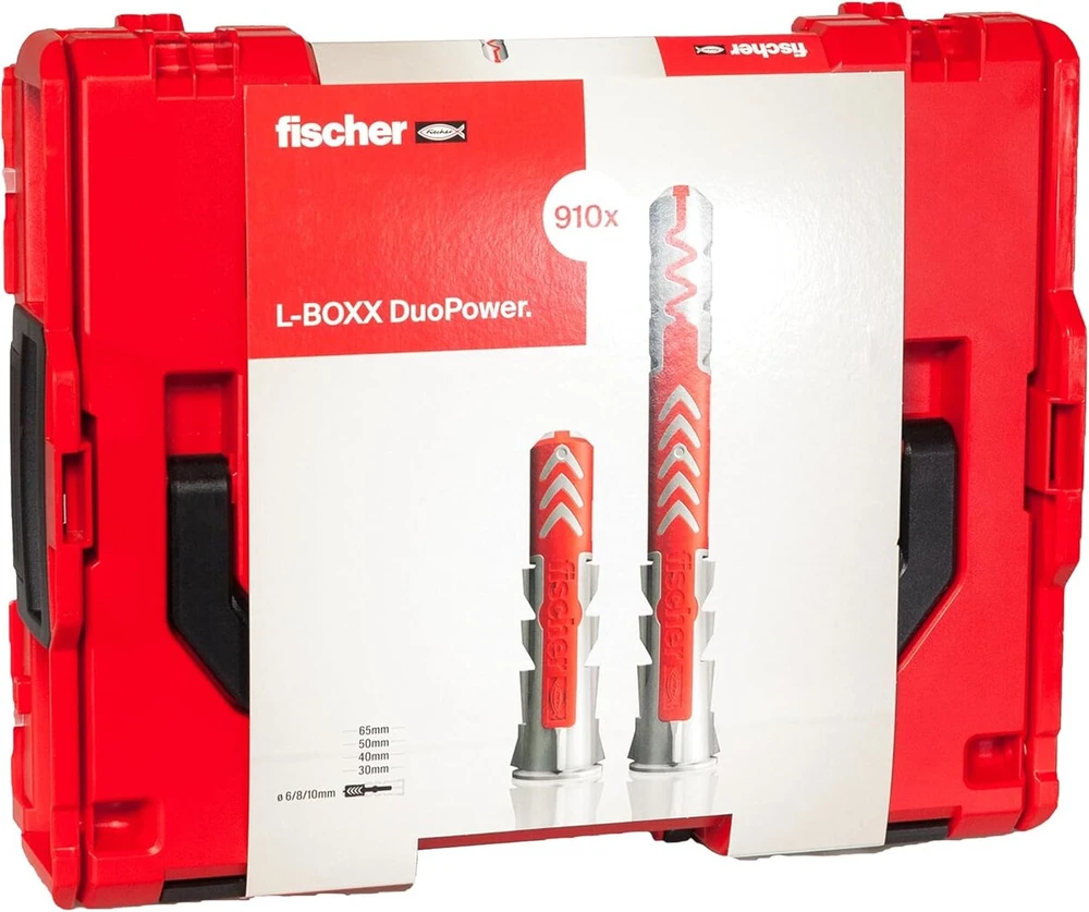 Unbekannt Fischer - Duoline L-boxx Duche Duobox Duopower, Duotec ir Duoblade Dubo gipso kartonui, plytoms, betonui Ø 6, 8, 10, sukraunama ir kraunama dėžė 910 vnt.