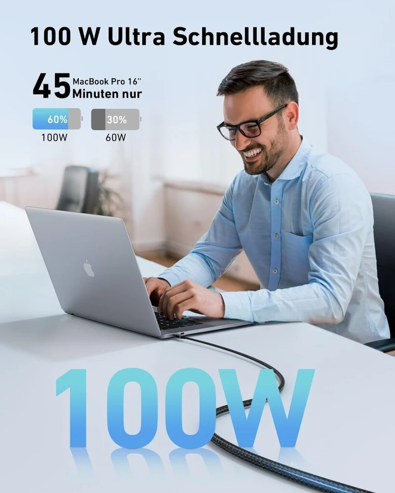 Uni usb c - usb c kabelis, 3 m