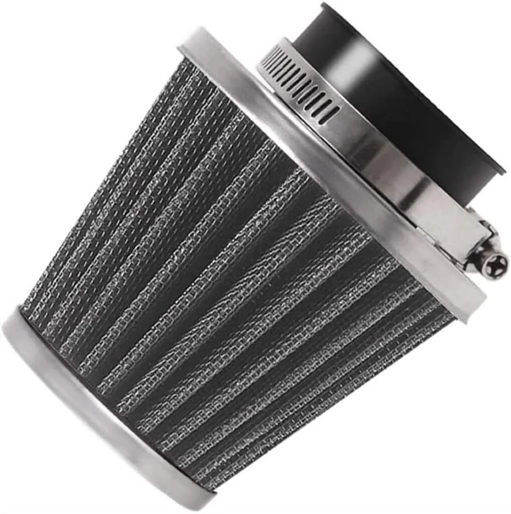 Universali Evermotor universalus dvigubo sluoksnio plieno oro filtras 52 mm 53 mm 54 mm motociklui motoroleriui atv mopedui