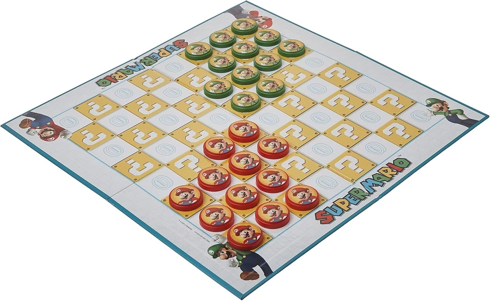 Usaopoly super mario šaškės, collector's edition (dėžutė)