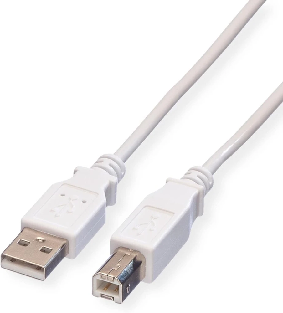 Usb 2.0 A-b kabelis, baltas, 1.8m