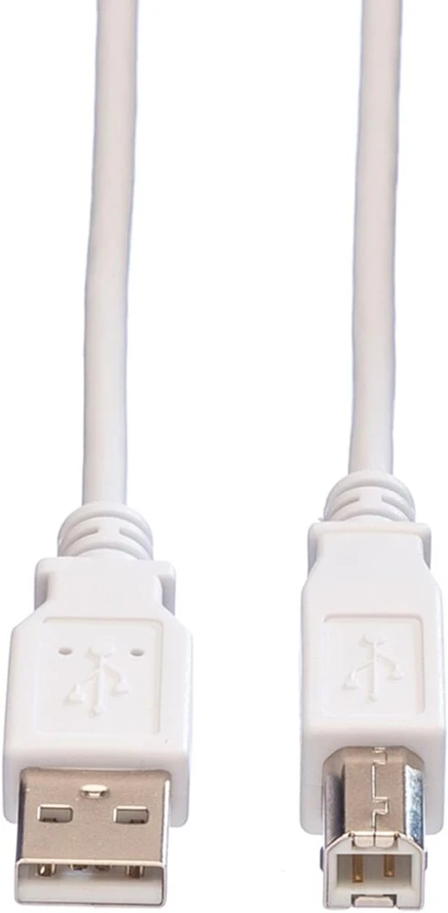Usb 2.0 A-b kabelis, baltas, 1.8m
