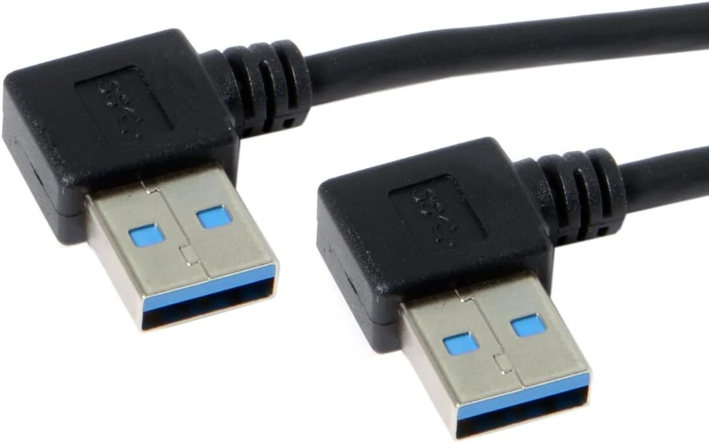 Usb 3.0 Kampinis Laidas (90° Dešinysis) - 20cm