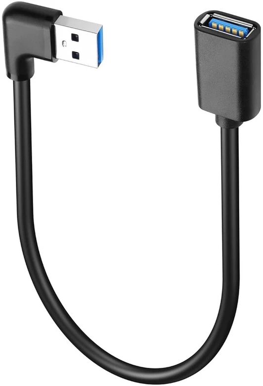 Usb 3.0 prailginimo laidas, 90 laipsnių kampu, 0.3m