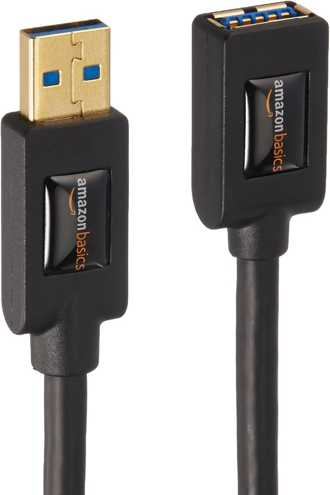 Usb 3.0 prailginimo laidas A-a, 1m, 2 vnt. juodas