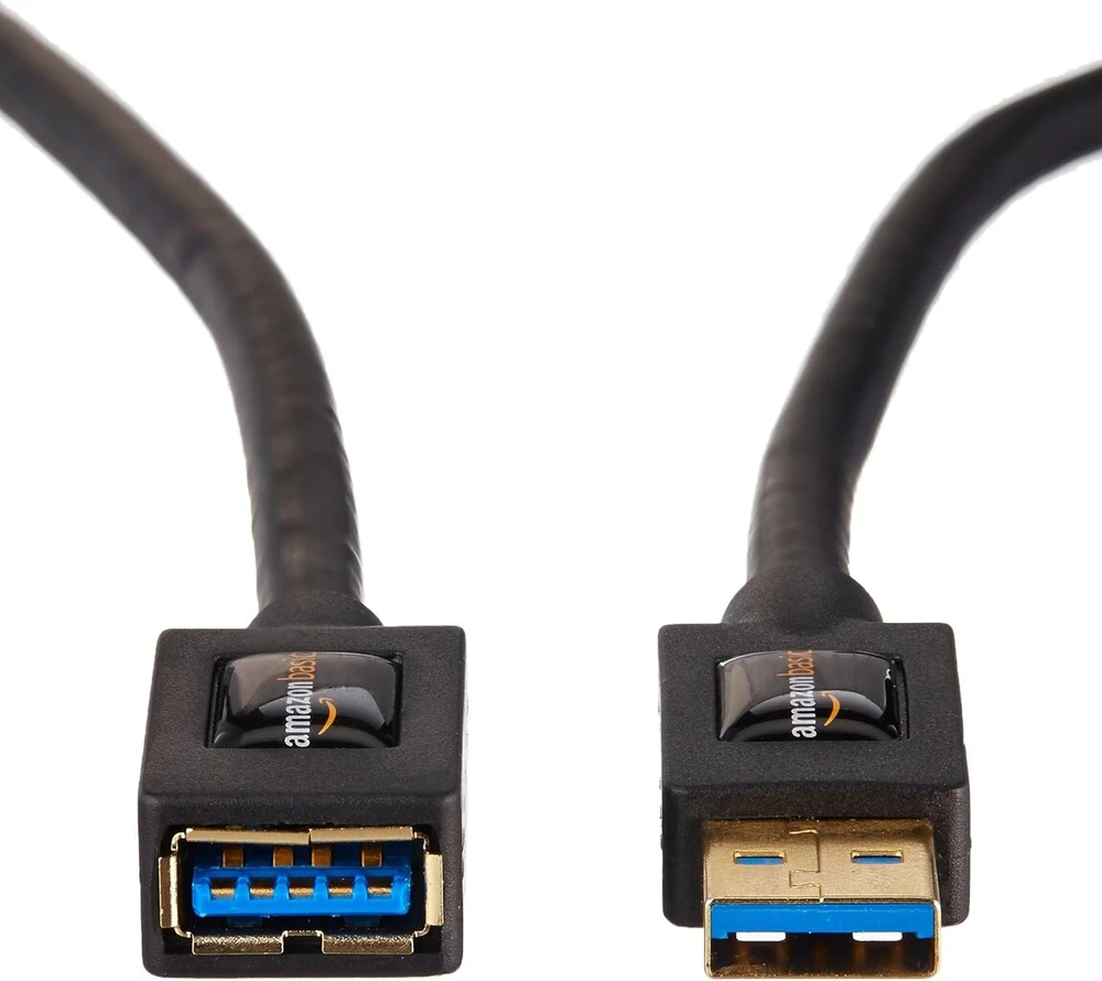 Usb 3.0 prailginimo laidas A-a, 1m, 2 vnt. juodas