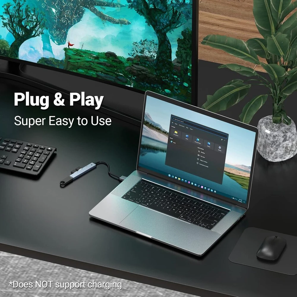 Usb 3.0 šakotuvas su 1 usb 3.0 prievadu ir 3 usb 2.0, itin plonas usb šakotuvas itin greitas itin plonas mini usb skirstytuvas, suderinamas su nešiojamuoju kompiuteriu, kompiuteriu, klaviatūra