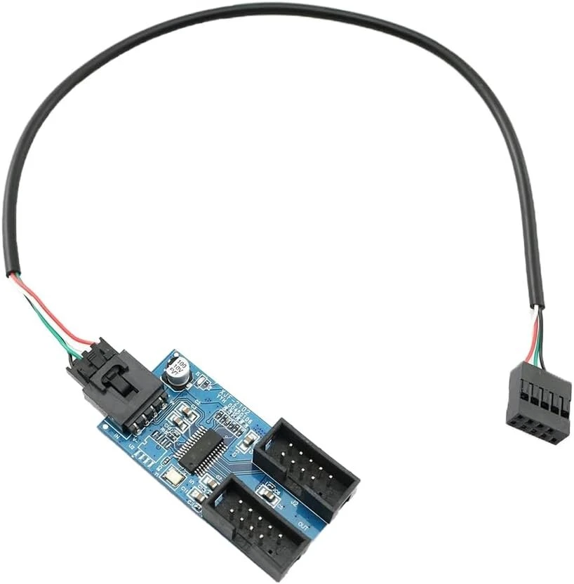Usb 9-pin šakotuvas: 1 į 4 vidinis plėstuvas