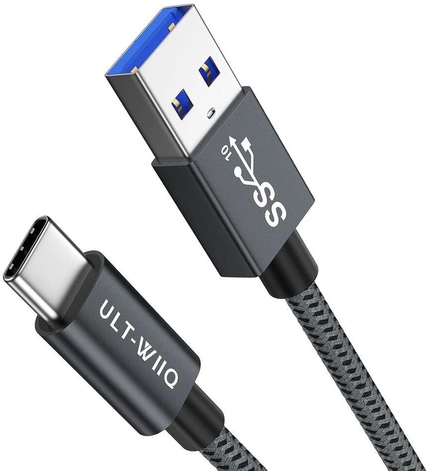 Usb a–usb c kabelis 10 gbps, usb c pd qc 3.0 greito įkrovimo kabelis, usb c 3.1 duomenų kabelis, skirtas iphone 16/15 pro max, dashcam automobiliui, ipad, planšetiniam kompiuteriui, s24 s23 s22, ssd, power bank, android automobiliui, carplay (1 m)