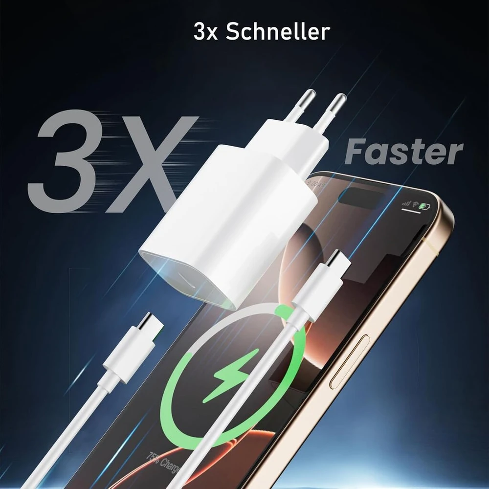 Usb c įkroviklio įkrovimo laidas, skirtas iphone 16/16 pro/15/15 pro max/15 plus, ipad pro/air, 2 vnt. 25 w usb c greito įkrovimo maitinimo adapterio įkroviklis su 2 m greito įkrovimo laidu