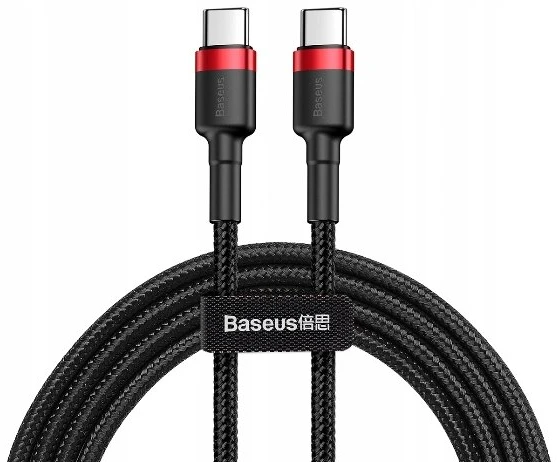 Usb-c - usb-c greitas įkrovimas type-c 60w baseus pd galingas 1m