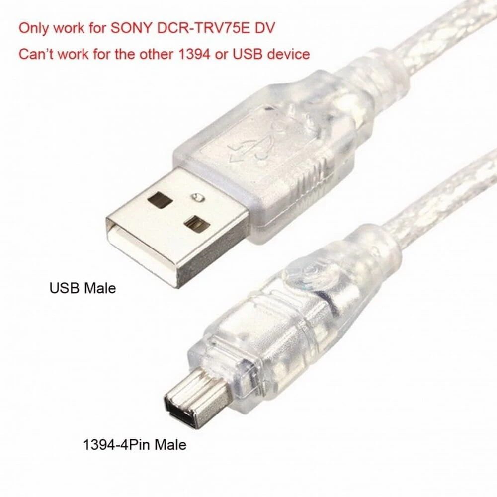 Usb į Firewire 1394 4-pin adapterio kabelis Sony Dcr-trv75e Dv