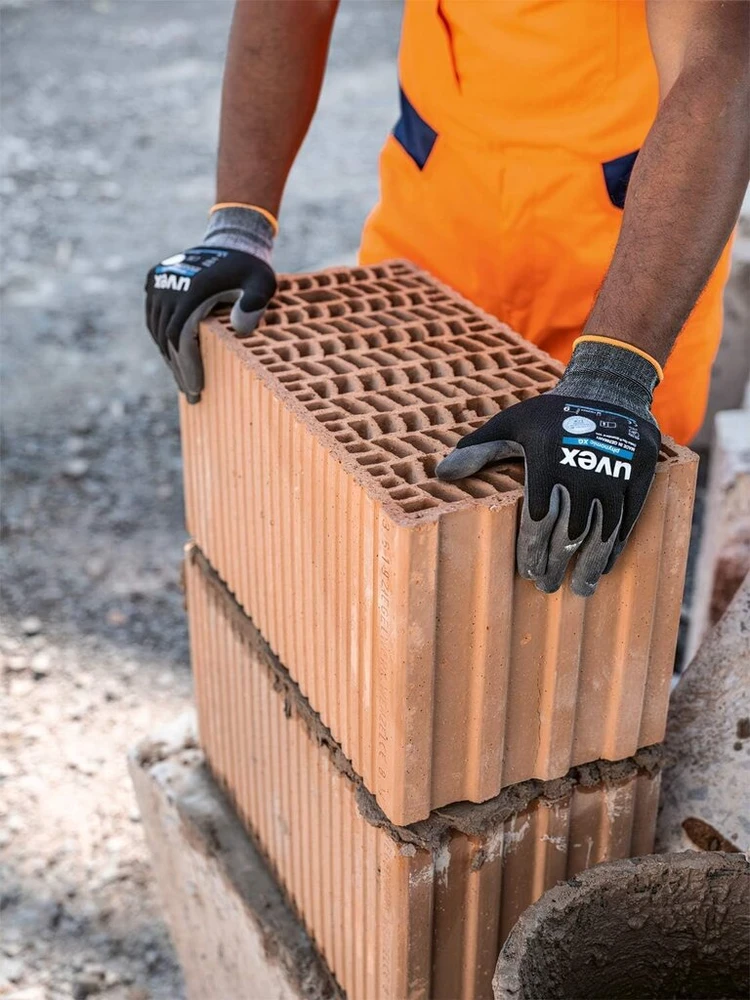 Uvex Phynomic Xg darbo pirštinės, apsauginės darbo pirštinės, en 388, pilkos / juodos, 1 pora