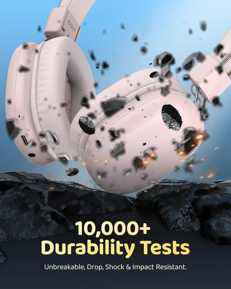 Vaikų Bluetooth Ausinės su Tūrio Kontrole, 50 Val. Veikimo