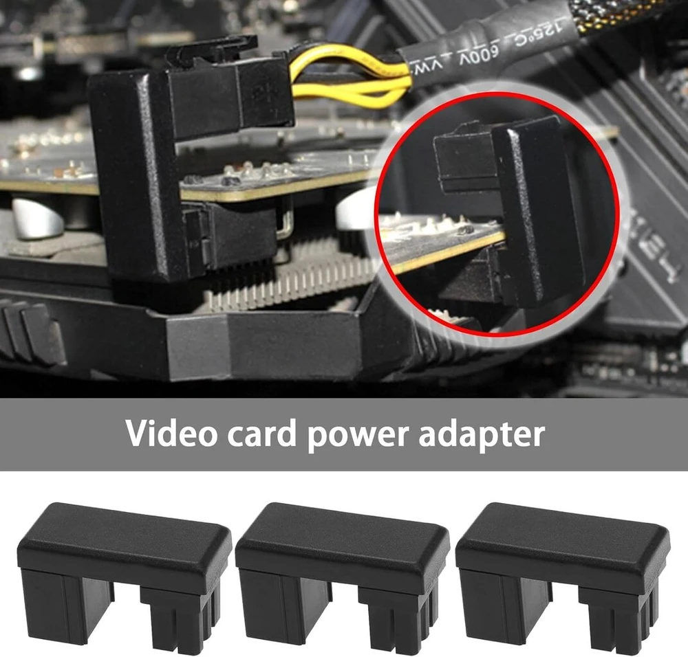 Vaizdo plokštė 2 vnt. 180° kampu Gpu 6-pin adapteris maitinimo jungtis