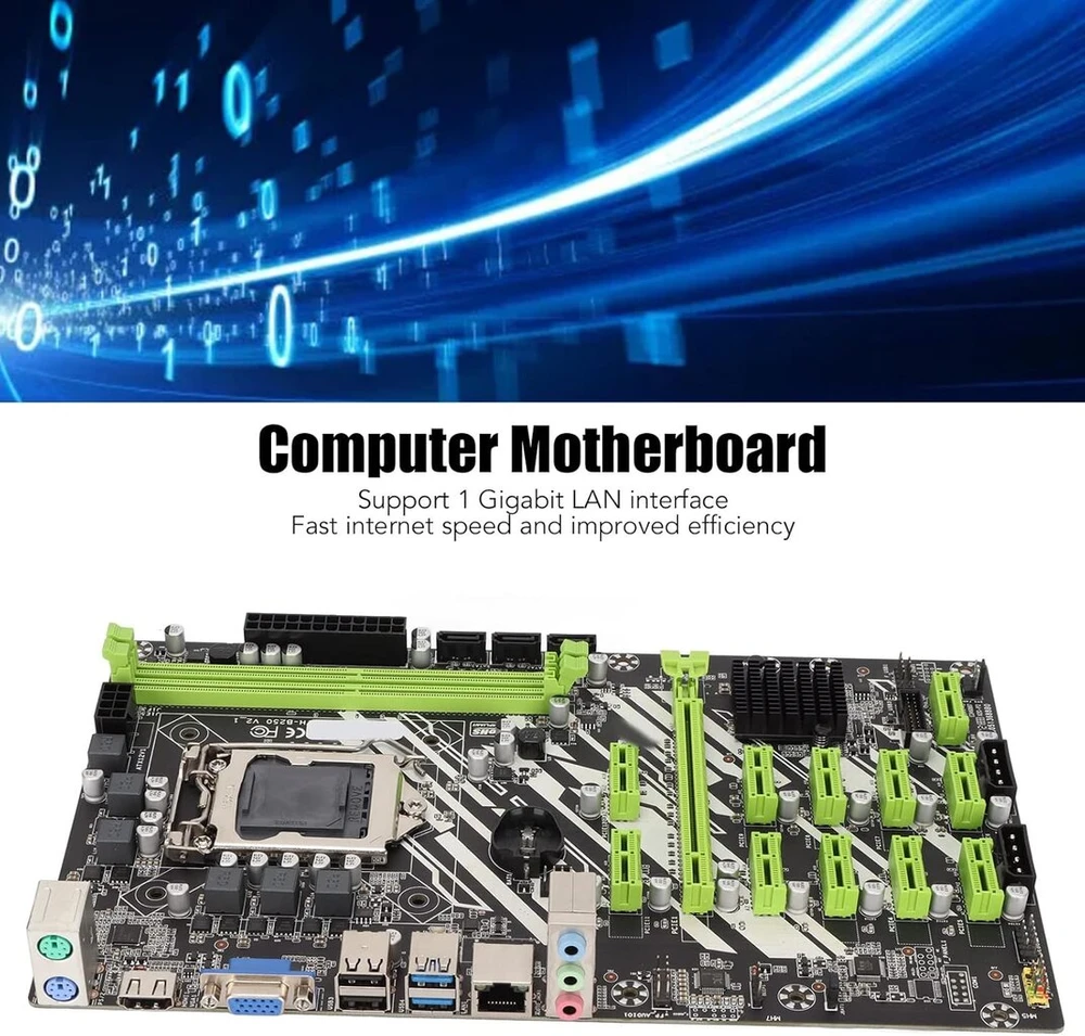 Vaizdo plokštė Kasybos pagrindinė plokštė, kompiuterio pagrindinė plokštė gigabitinis Lan 2 kanalų Ddr4 3 Sata3.0 Vga sąsaja palaiko Intelcoretm, skirtą Pentiume