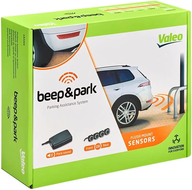 Valeo 632203 parkavimo pagalbos sistema Beep & Park rinkinys: 4 integruoti jutikliai + 1 garsiakalbis, montuojamas priekyje arba gale
