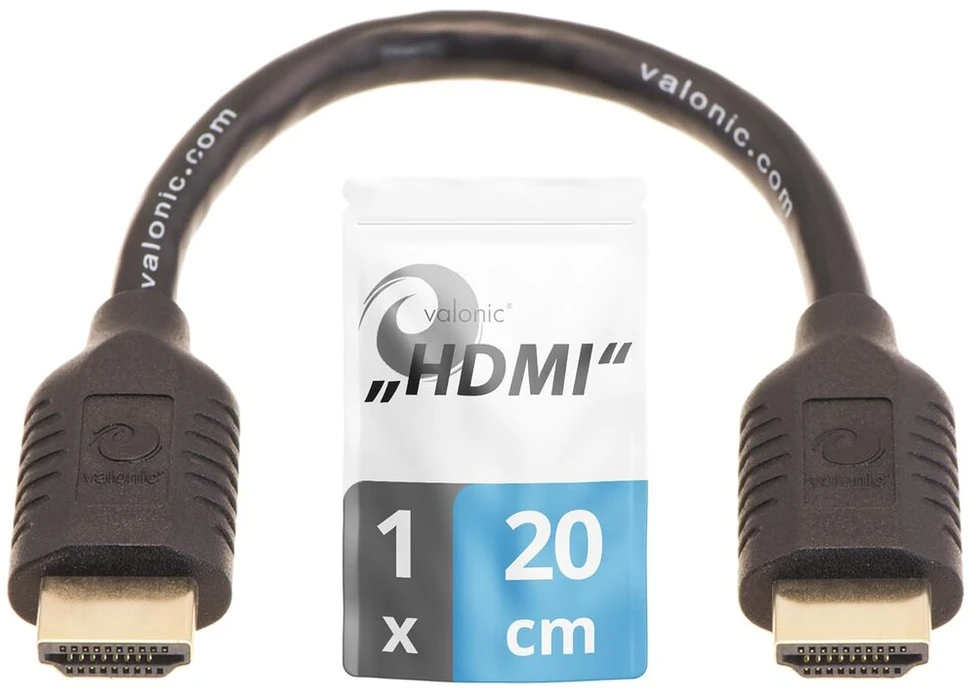 Valonic trumpas Hdmi laidas 20 cm - 4k, Uhd, Arc, Ethernet