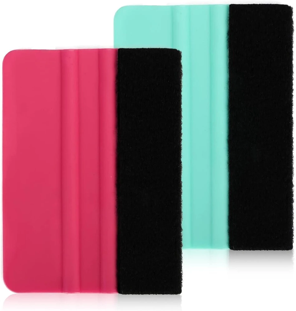 Valytuvas su veltiniu, 2 vnt., 10x7.2 cm, plastikinis, automobilių plėvelėms
