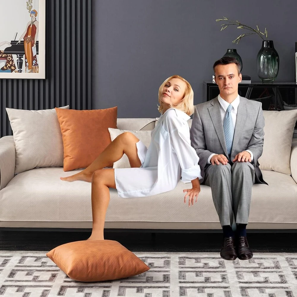 Vanderhome Sofa Cover L/u formos/kampinės sofos 3/2/1 vietų, atsparus vandeniui, užtiesalas, apsauginis užtiesalas, neslystantis 90 x 160 cm - smėlio spalvos sėdynės užvalkalas (1 vnt.)