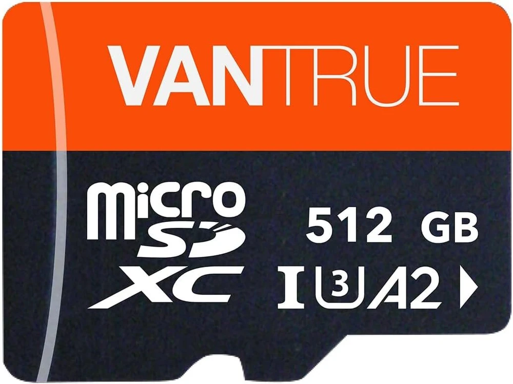 Vantrue 512gb microsd atminties kortelė uhs-i u3 4k su adapteriu, suderinama su vaizdo registratoriumi, išmaniuoju telefonu, planšetiniu kompiuteriu, veiksmo kamera ir stebėjimo kamera (512g)