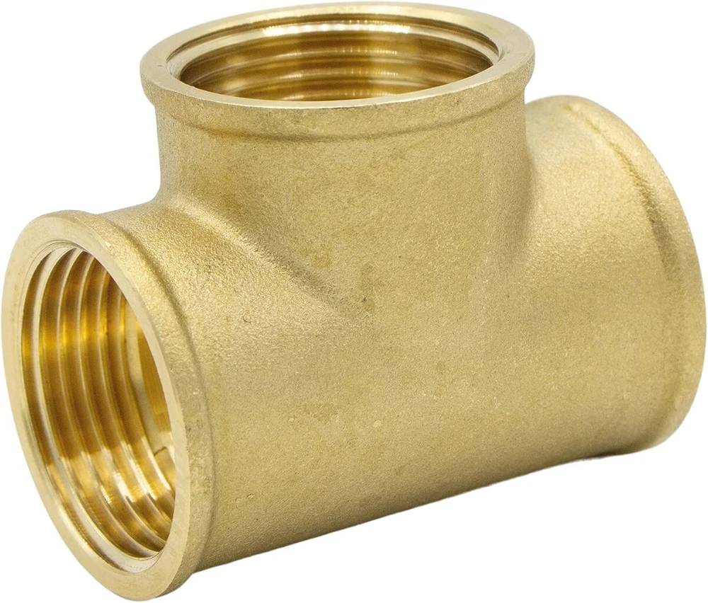 Variants T-jungtis 90° 3/4" vidinis sriegis, žalvaris