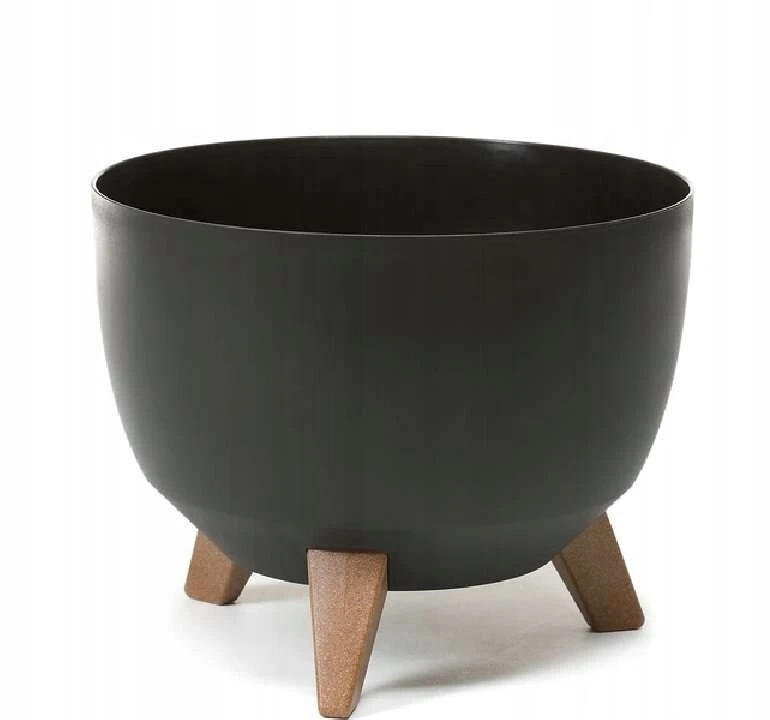 Vazonas ant 3 kojų Roma Bowl juodas, A:23 cm, 29x29