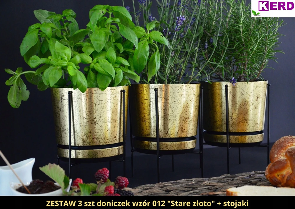 Vazonas su stovu Old Gold 14 Classic, retro stiliaus