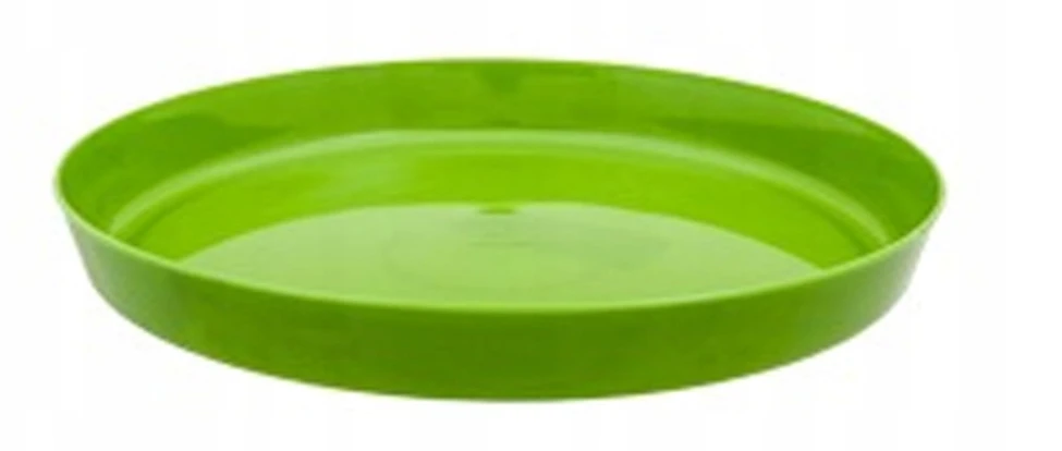 Vazonų padėklas, žalias, blizgus, 23 cm