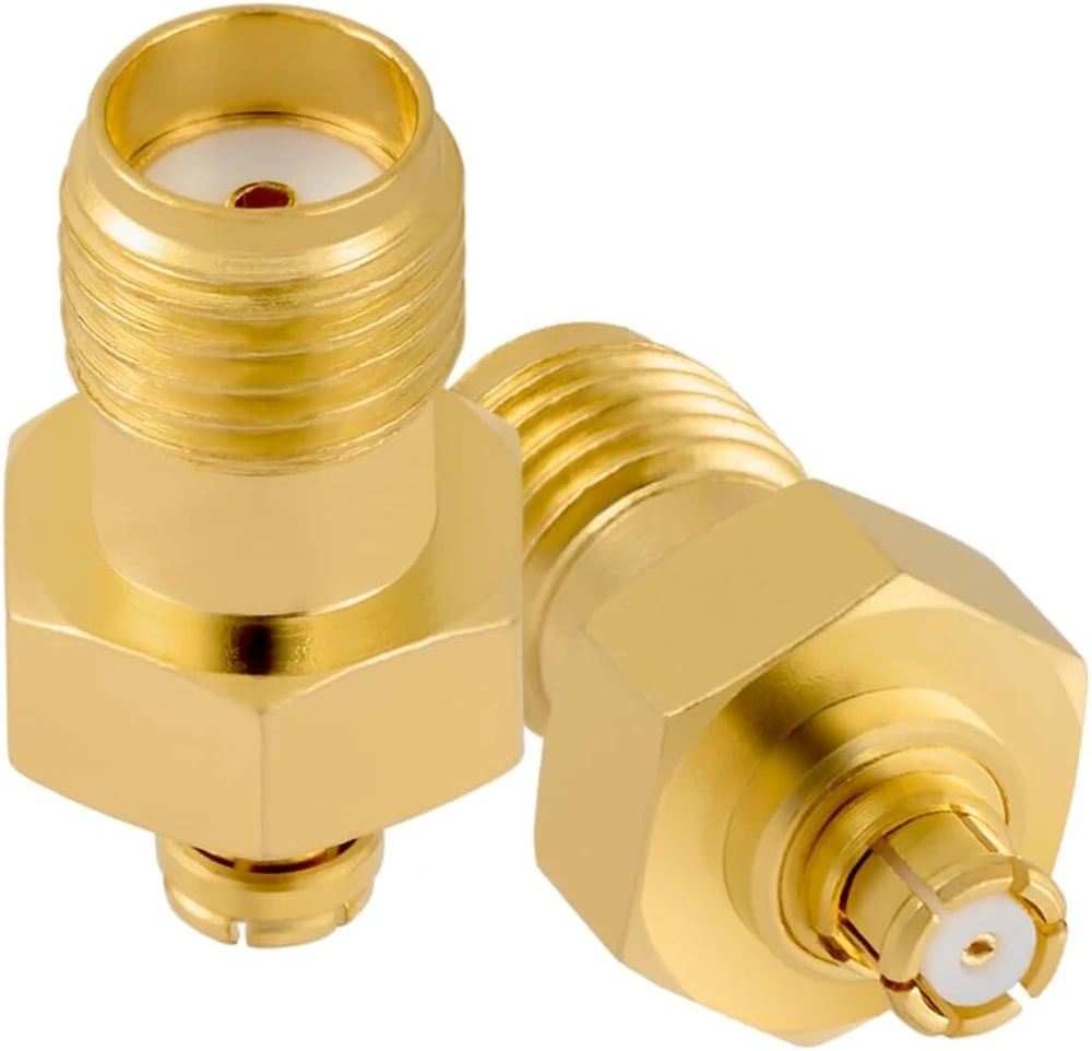 Vecys 2 vnt. Sma female į Smp female antenos adapteris 50 omų mažo nuostolio Sma į Smp aukšto dažnio Rf koaksialinis adapteris antenos koaksialinio kabelio tinklo įrenginio signalo testavimui