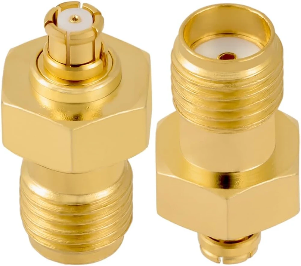 Vecys 2 vnt. Sma female į Smp female antenos adapteris 50 omų mažo nuostolio Sma į Smp aukšto dažnio Rf koaksialinis adapteris antenos koaksialinio kabelio tinklo įrenginio signalo testavimui