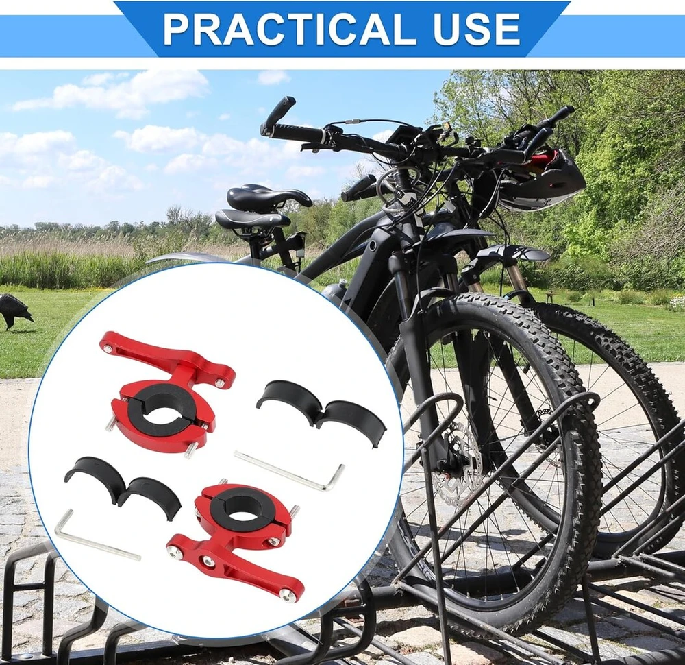 Vekauto dviračio buteliuko laikiklis, 2 vnt., skirtas plento dviračiui, kalnų dviračiui, vandens buteliuko laikiklis, universalus aliuminio lydinys, raudonas