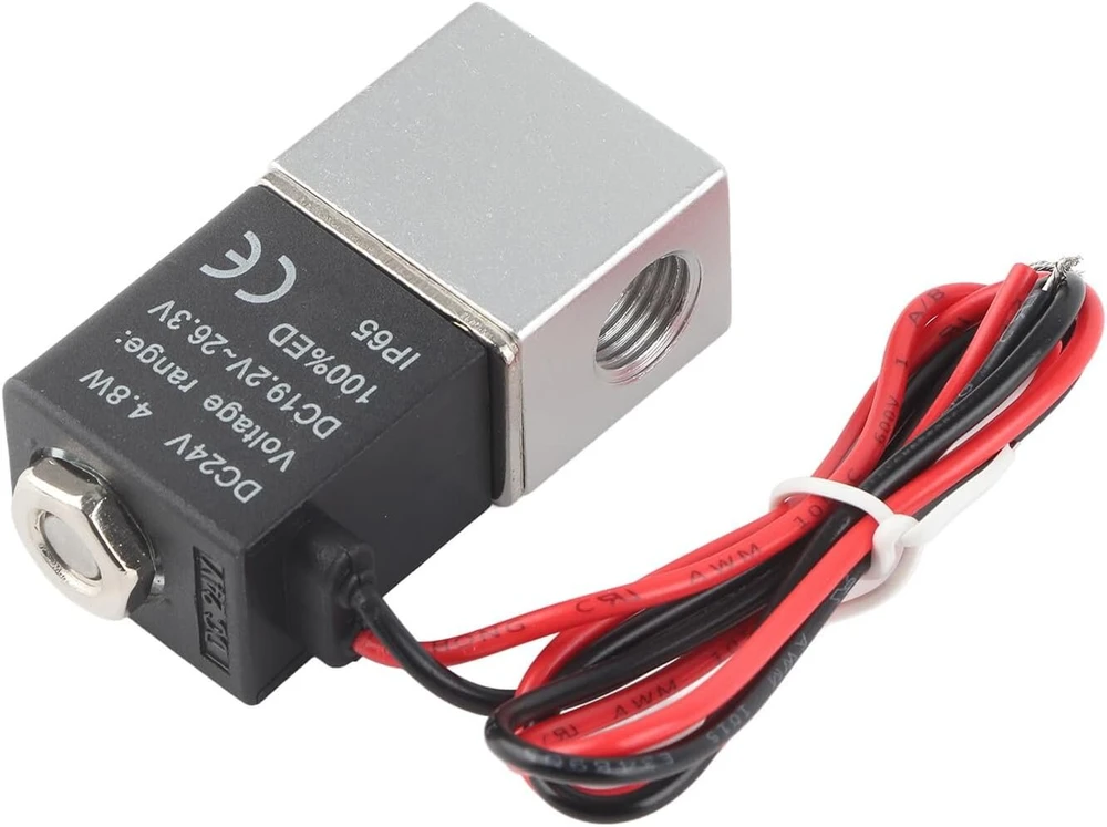 Ventiliatorius 24 V Dc solenoidinis vožtuvas 2 padėčių 2 krypčių tiesioginio veikimo elektrinis pilotinis solenoidinis vožtuvas orui, vandeniui, alyvai (g1/4 colio), numatytasis