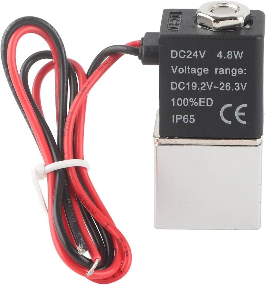 Ventiliatorius 24 V Dc solenoidinis vožtuvas 2 padėčių 2 krypčių tiesioginio veikimo elektrinis pilotinis solenoidinis vožtuvas orui, vandeniui, alyvai (g1/4 colio), numatytasis