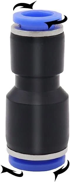 Ventiliatorius Jpghaha Pneumatinės jungtys 6 mm į 8 mm, 10 vnt., greitosios jungtys su kintamu skersmeniu, skirtos oro ir vandens prijungimui