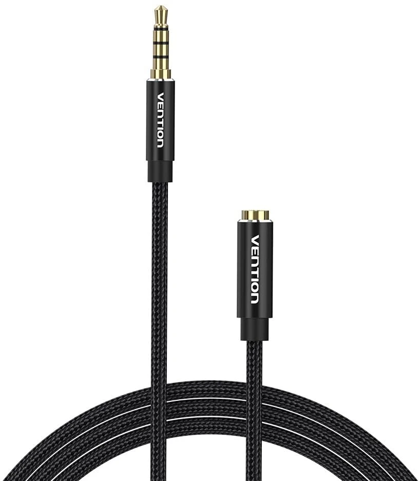 Vention ausinių ilginimo laidas su mikrofonu, 3,5 mm Aux ilginimo laidas, nuo vyriško iki moteriško, audio laidas, stereo ausinių laidas, audio lizdo ilgintuvas Ausinėms/tv/nešiojamam kompiuteriui 1,5 m