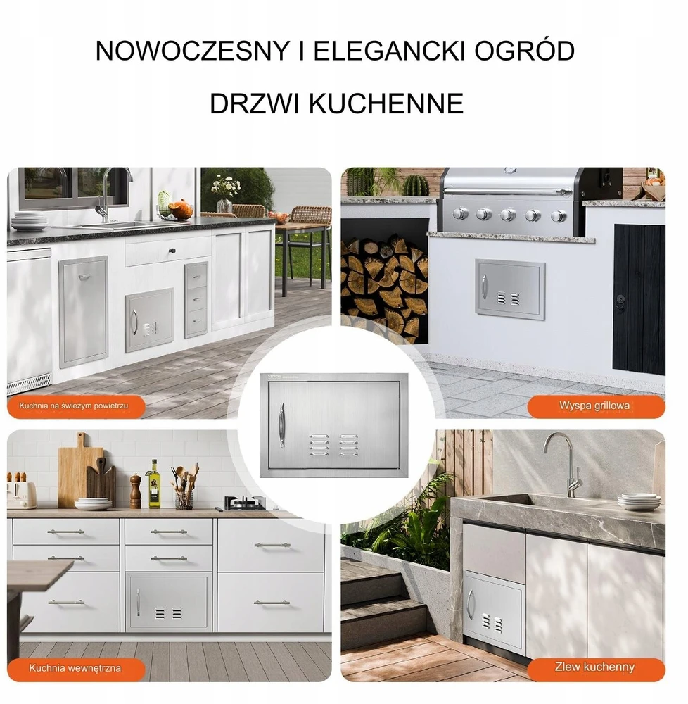 VEVOR Nerūdijančio plieno grilio durelės